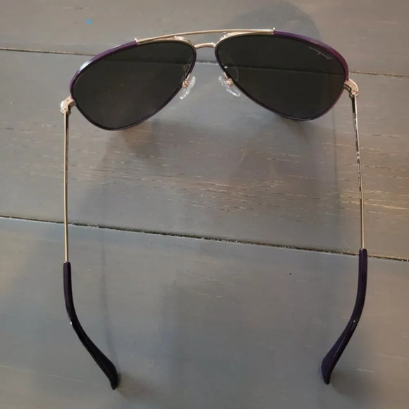 Salvatore Ferragamo Aviator Sunglasses Sf131s 736 Light Gold/purple 60mm…